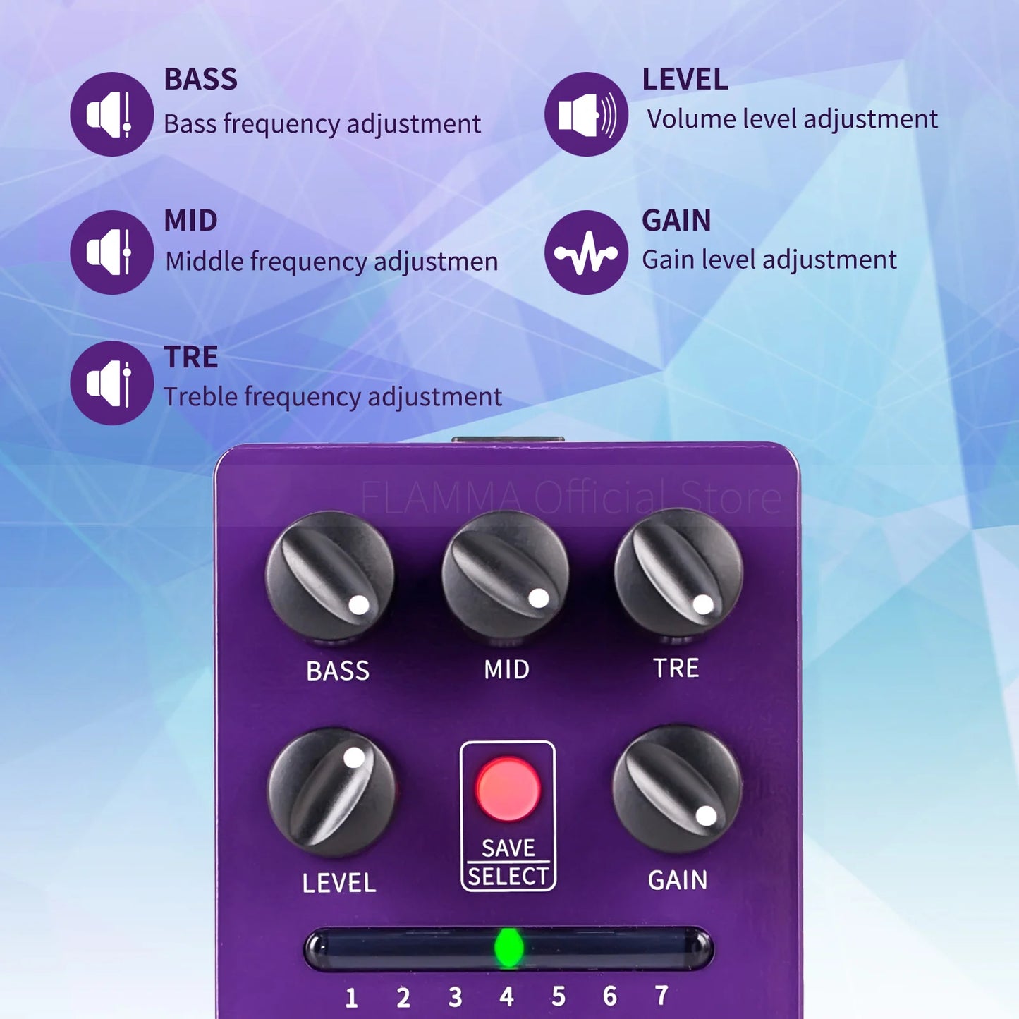 FLAMMA FS06 PREAMP COM 7 SIMULAÇÕES DE AMP
